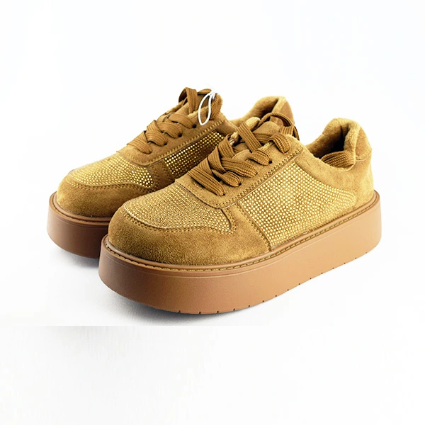 Basket sneakers pour femme 247-5 camel ................     miniature
